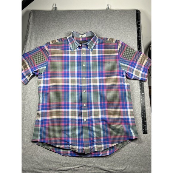 Pendleton Shirt Mens XL Blue Green Plaid Button‎ Up Cotton Outdoors Surf - Picture 3 of 7